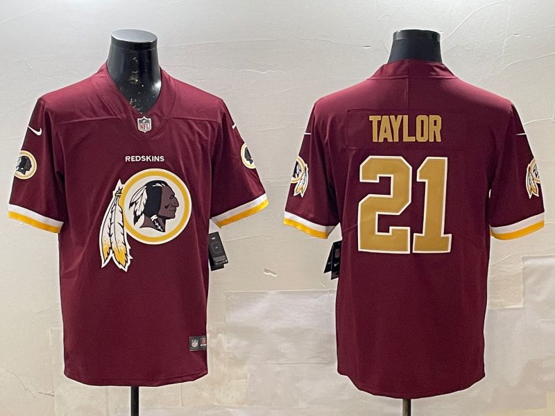 Men 2025 Washington Redskins #21 Taylor red Limited Nike NFL Jersey style 014->washington redskins->NFL Jersey